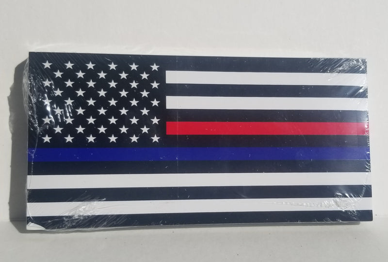 US Police Firefighter Memorial Bumper Sticker
