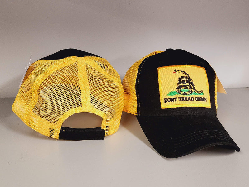 Gadsden Patch Black & Yellow Embroidered Cap Mesh Back