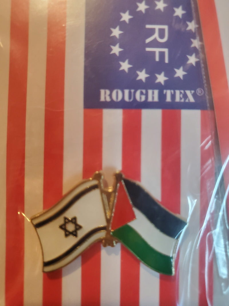 Israel & Palestine Peace Friendship Wavy Lapel Pins