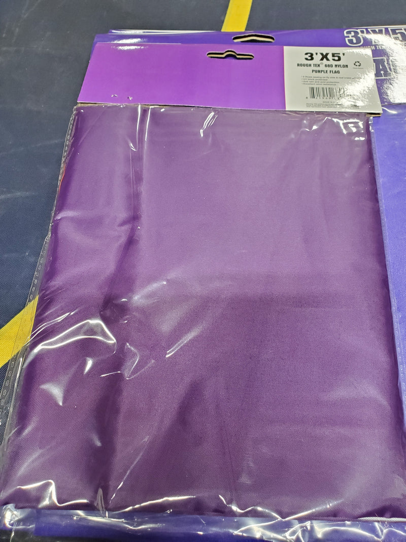Purple 3'x5' Flag ROUGH TEX® 68D Nylon