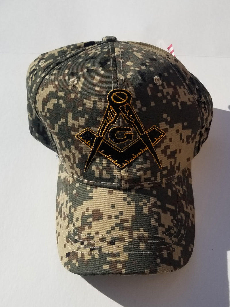 Mason Digital Camo Embroidered Cap Masonic Military
