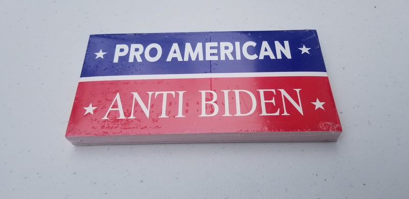 Pro American Anti Biden Blue & Red Bumper Sticker Made in USA