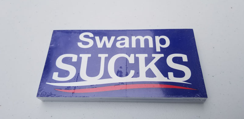 Swamp Sucks Wave Blue Bumper Sticker