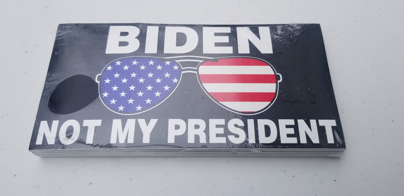 Biden Not My President Sunglasses Bumper Sticker