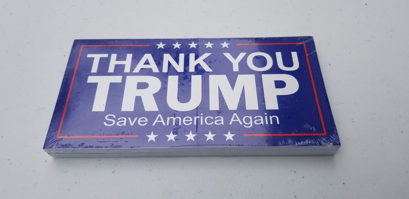 Thank You Trump Save America Again Bumper Sticker Made in USA