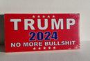 Trump 2024 No More Bullshit Red Bumper Sticker