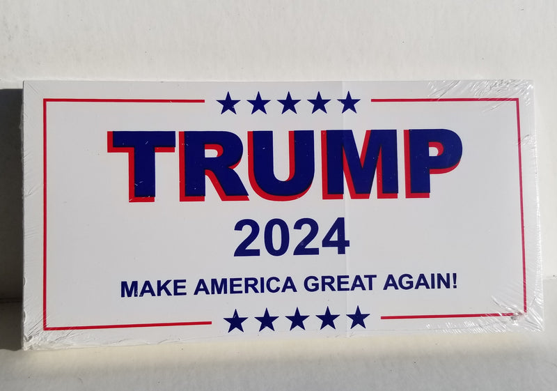 Trump 2024 Make America Great Again White Bumper Sticker