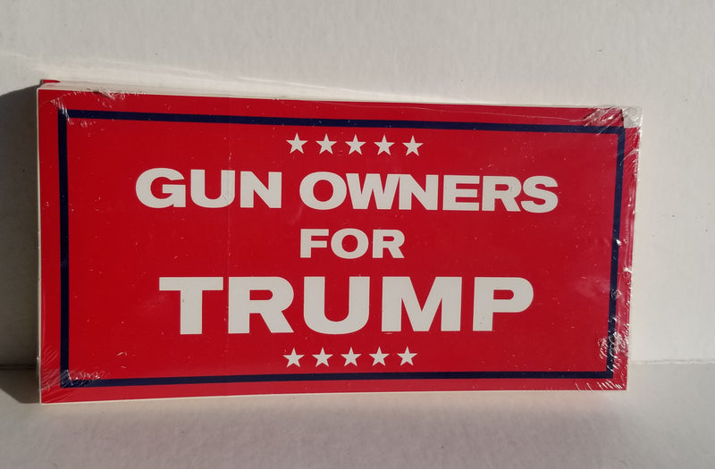 Gun Owners For Trump Bumper Sticker