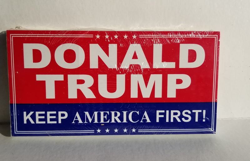 Trump 2024 Keep America First! 45 Red 100D 12x18 Stick Flag 30" Bastón De Madera
