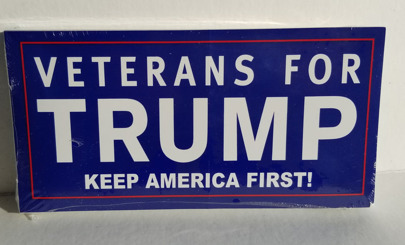 Veterans For Trump Keep America First Bumper Sticker