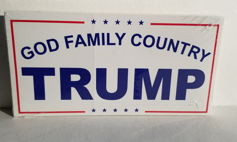 God Family Country Trump Bumper Sticker