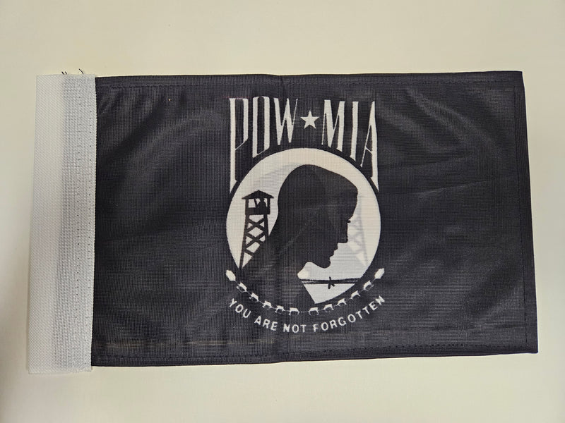 Pow Mia 6"x9" Motorcycle Flag Double Sided  ROUGH TEX® 68D Knit