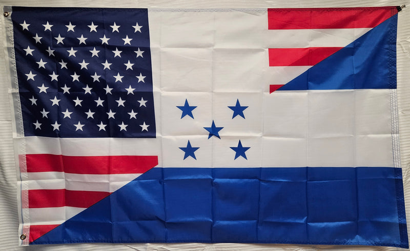 USA Honduras Split 3'X5' Flag ROUGH TEX® 100D