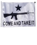 Come And Take It M4 2nd Amendment 12"x18" Car Flag ROUGH TEX® Knit Double Sided