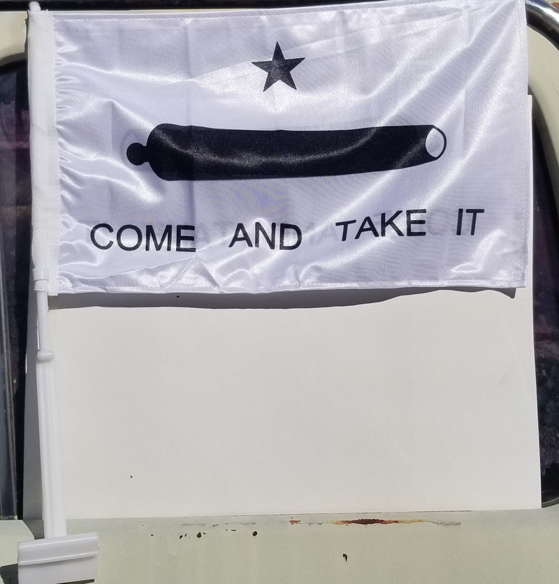 Gonzales Come And Take It 12"x18" Car Flag ROUGH TEX® Knit Double Sided