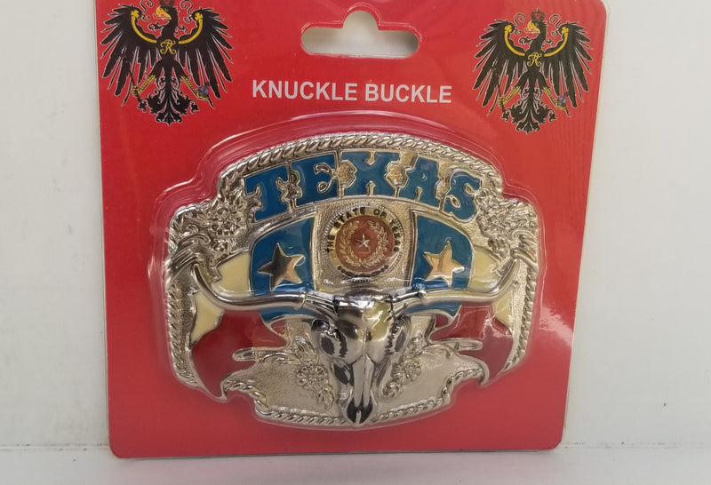 Texas Flags Longhorn Seal Belt Buckles Gold & Silver Oval