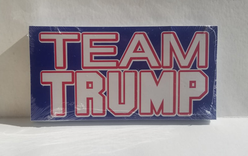 TEAM TRUMP Bumper Sticker United States American Made in USA Color Red Blue