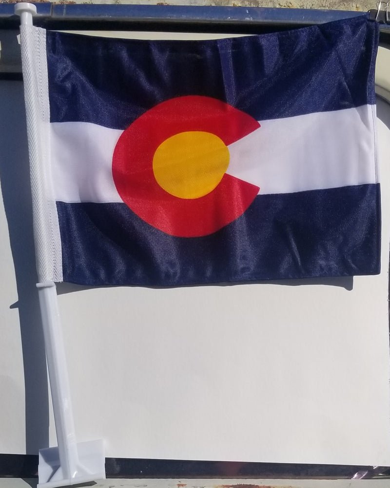 Colorado Car Flags 11x15 Inches Rough Tex Knit Nylon Double Sided Premium Economy Sale