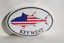 Key West USA Fish Oval Bumper Stickers Made in USA