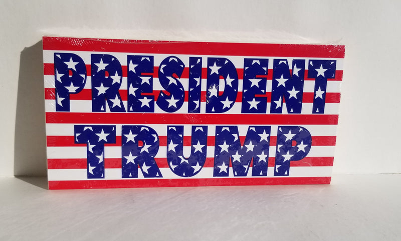 President Trump Red White & Blue Bumper Stickers Made in USA