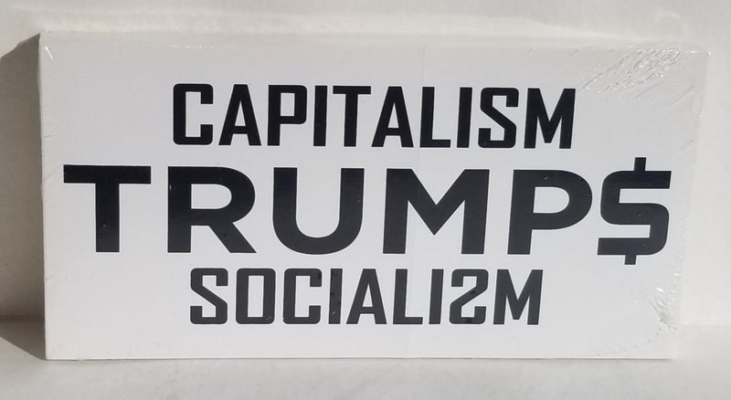 Capitalism Trumps Socialism Bumper Stickers Made in USA