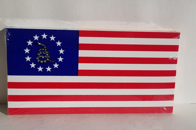 Betsy Ross Gadsden Snake Bumper Stickers Made in USA