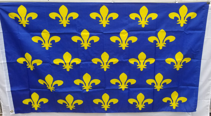 French Flag 100D 3X5 Kingdom of France VIII  BARCODE 950924 Fleur de Lis