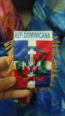 República Dominicana Shield Flag Mini Banner