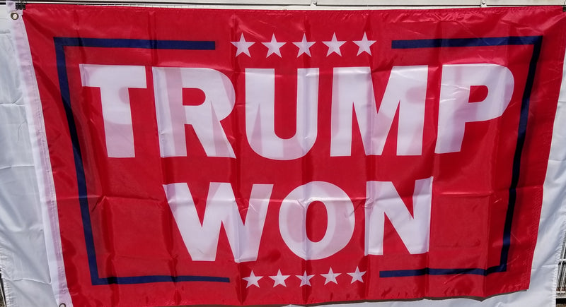 Trump Won Red 3'x5' Flags Double Sided ROUGH TEX® Nylon 150D