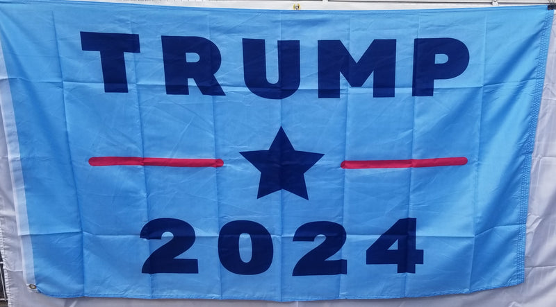 Trump 2024 Light Blue 3'X5' Flag ROUGH TEX® 100D