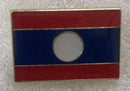 Laos Rectangle Lapel Pin
