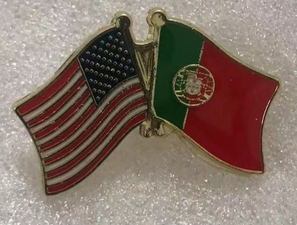 USA & Portugal Friendship Lapel Pin American Portuguese Pins