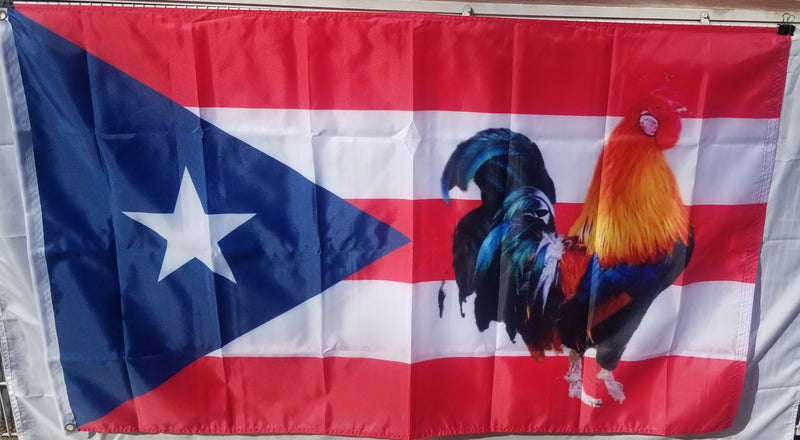 Puerto Rico Cock 3'X5' Flag ROUGH TEX® 100D Rooster Puerto Rican
