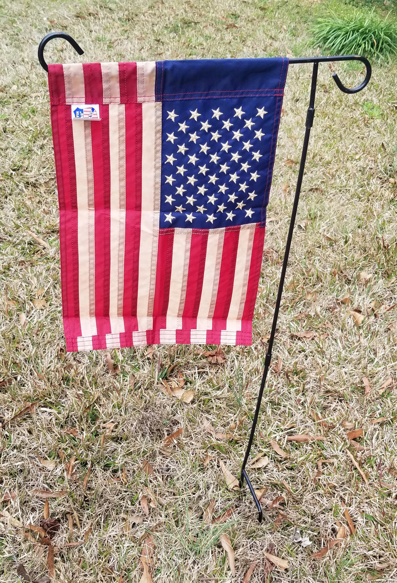 Vintage USA American 12"x18" Embroidered Flags ROUGH TEX® 420D Garden Flag