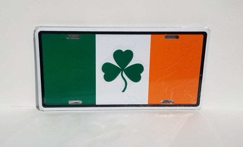 Ireland Shamrock Embossed License Plate Irish Aluminum Automobile Tag