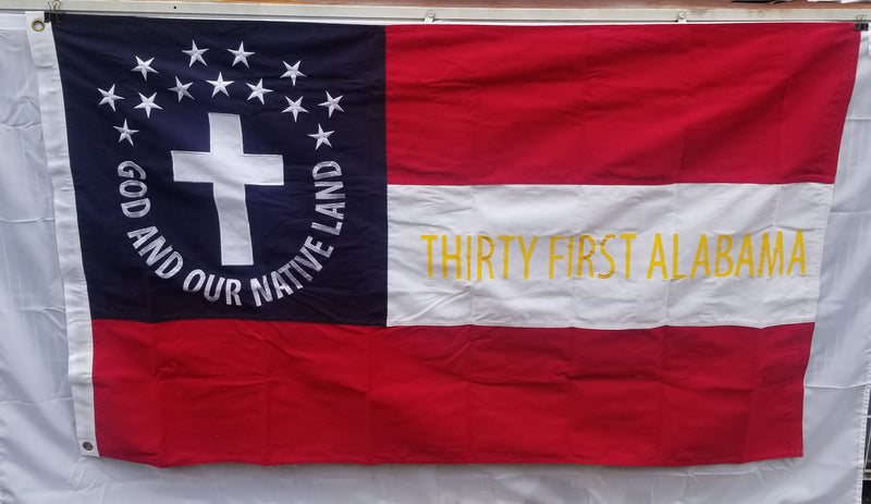 Alabama 31st Stars & Bars Flag 1861 3'x5' 100% Cotton Sewn