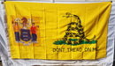 New Jersey Gadsden Embroidered 2Ply 600D Rough Tex Flag 3x5 Feet