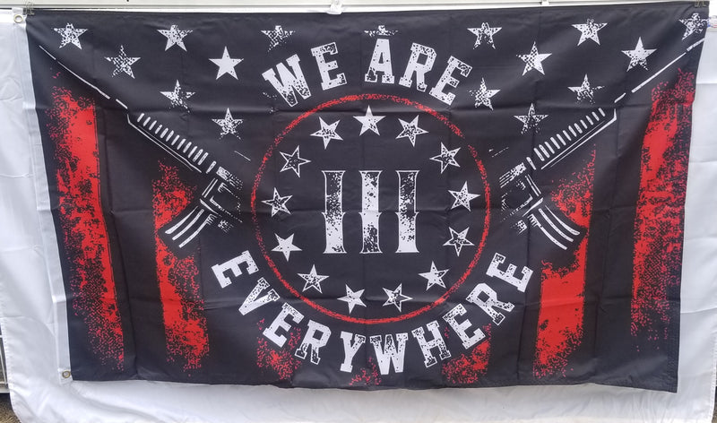 We are everywhere 2nd Amendment Flag 13 Stars 3x5 100D Hunting Betsy Ross NRA USA 1776
