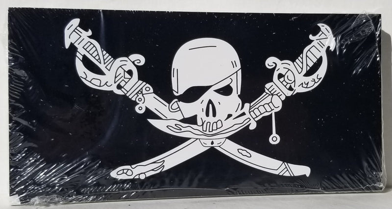 Pirate Crossed Sabers Jolly Roger Bumper Stickers Made in USA