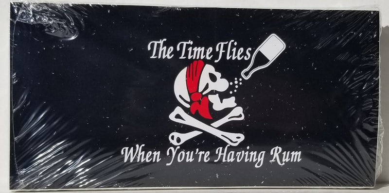 The Time Flies When You're Having Rum Bumper Stickers Made in USA