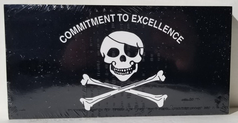 Commitment To Excellence Pirate Bumper Stickers Made in USA