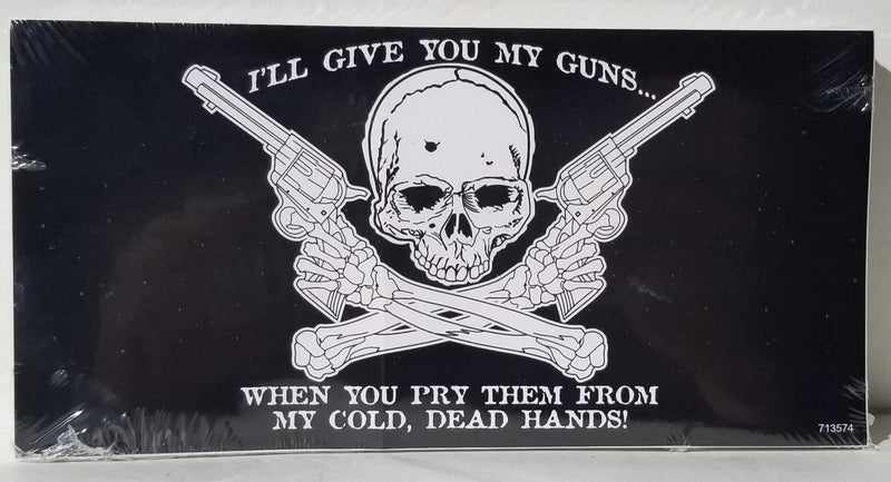 Pirate Crossed Revolvers Bumper Stickers Made in USA Second Amendment NRA