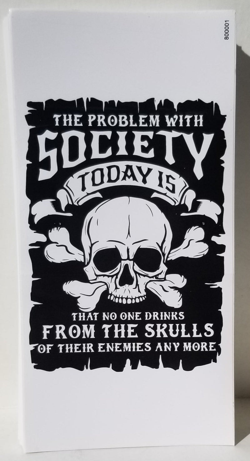 No One Drinks With Skulls Anymore Pirate Bumper Stickers Made in USA