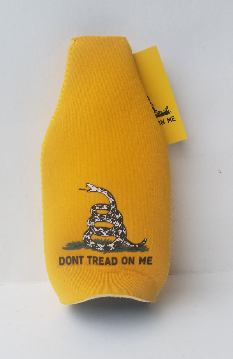 Gadsden White Snake Bottle Jacket Koozie Don't Tread on Me