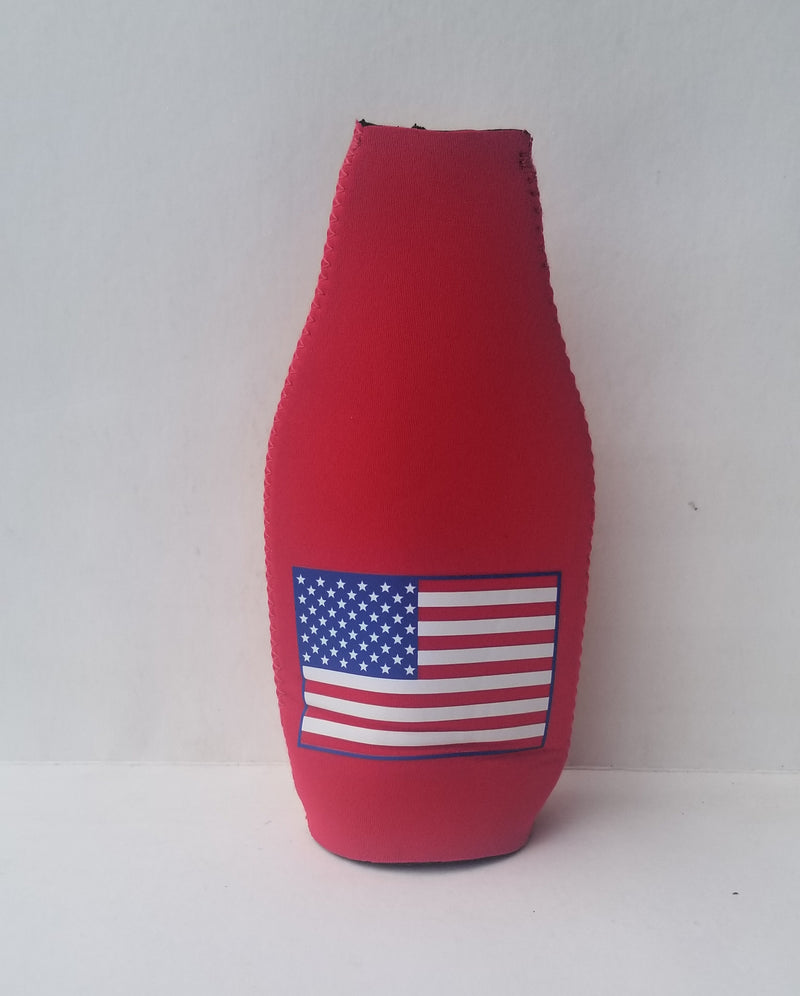 USA American Flag Bottle Jacket Koozie