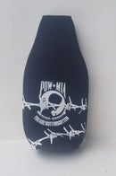 POW MIA Barb Wire Flag Bottle Jacket Koozie