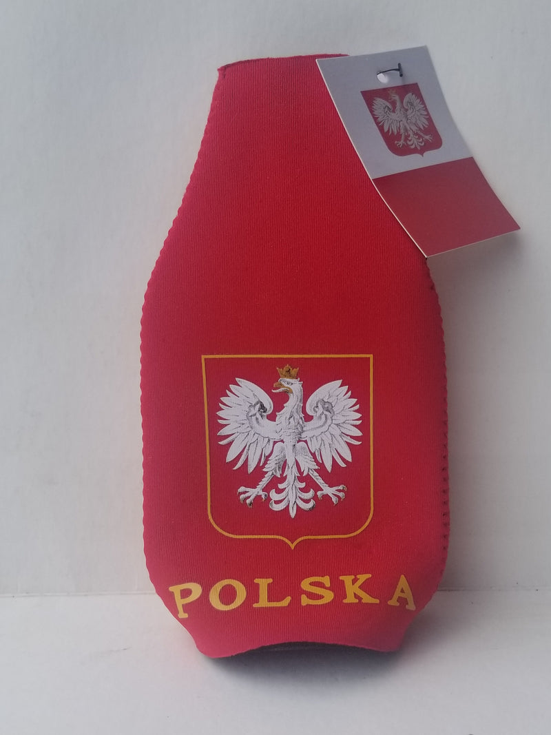 Polska Old Poland Flag Bottle Jacket Koozie Shamrock
