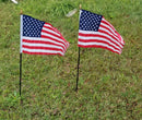 American Flags 12"x18" Premium Classroom Cemetery Parade Quality USA Black Wooden Staff Gold Wood Spears Sewn Edges Inches U.S.A. Flag Shipping Now