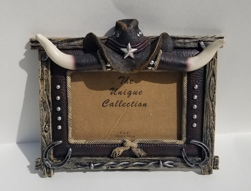 Texas & Southwestern Themed 12 Pack Picture Frames Mixed Dozen (2 of each design) Deer Antlers Lone Star Longhorn