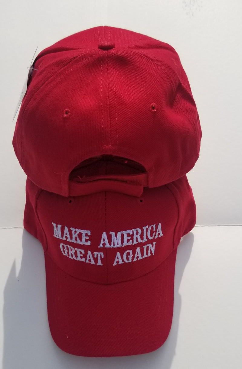 Make America Great Again Small Words Red Embroidered Cap